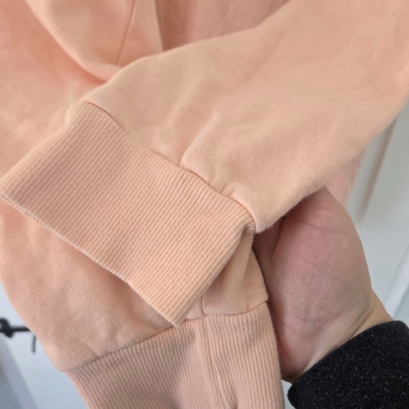 Hurley Women Peach Hoodie Palm Tree Beach Surf Pullover Large  100% Cotton - Picture 5 of 6